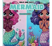 Bold And Easy Mermaid Coloring Book for Kids