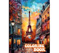 Bold and Easy Paris Coloring Book: Simple and Large Print Designs for Relaxation