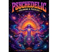 Bold and Easy Psychedelic Activity Book for Adults: A Relaxing Collection of Large Print Coloring Pages, Word Searches, and Crossword Puzzles for Mindful Stress Relief
