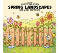 Bold and Easy Spring Landscapes: Simple Nature Scenery with Large Print Pages to Help Adults, Teens, and Kids Relieve Stress