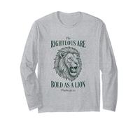 Bold as a Lion Christian Bible Psalm Verse Maglia a Manica