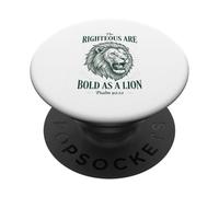 Bold as a Lion Christian Bible Psalm Verse PopSockets PopGrip Adesivo