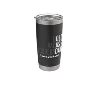 Bold Badass Bourbon Dad Funny Fathers Day Marito Compleanno Bicchiere termico in acciaio inox doppia parete