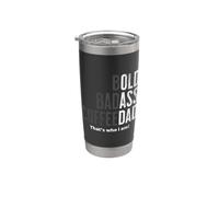 Bold Badass Coffee Dad Funny Fathers Day Marito Compleanno Bicchiere termico in acciaio inox doppia parete
