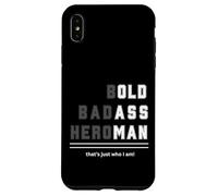 Bold Badass Heroman That's Just Who Old Guy Maglietta Custodia per iPhone XS Max