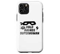 Bold Badass Superhuman Old Ass Man Funny Dad Old Ass Human Custodia per iPhone 11 Pro