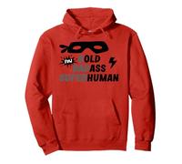 Bold Badass Superhuman Old Ass Man Funny Dad Old Ass Human Felpa con Cappuccio