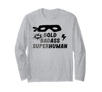 Bold Badass Superhuman Old Ass Man Funny Dad Old Ass Human Maglia a Manica