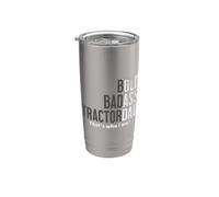 Bold Badass Tractor Dad Funny Fathers Day Marito Compleanno Bicchiere termico in acciaio inox doppia parete