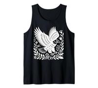 Bold Bald Eagle Opera d'Arte Folk Art Style Canotta