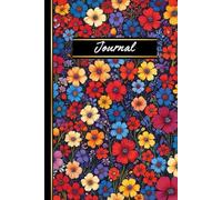Bold Blooms: Floral Journal with Cream Pages - 6" x 9", 100 Pages, Matte Cover, Black Binding