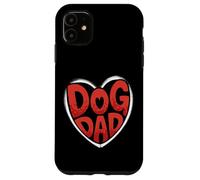 Bold Dog Dad Heart Graphic For Proud Pet Loving Men Custodia per iPhone 11