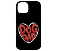 Bold Dog Dad Heart Graphic For Proud Pet Loving Men Custodia per iPhone 14