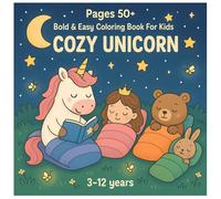 BOLD & EASY COLORING BOOK FOR KIDS - COZY UNICORN
