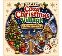 Bold & Easy Cozy Christmas Village: 40 Cute and Relaxing Holiday Scenes to Color