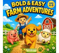 Bold & Easy Farm Adventures Coloring Book: Simple and Cute Designs for Kids Ages 4-8 | Easy Coloring with Big Bold Lines