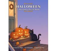Bold & Easy Halloween Colouring and Puzzle Book for Adults: 20 Bold and Easy Spooky Colouring Pages Plus 12 Crosswords and 12 Word Searches with ... Relaxing Activity Book for Adults and Seniors