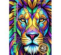 Bold & Easy Midnight Animals: Simple Stained Glass Coloring Book for Adults & Seniors | Large Print Designs on Black Background for Stress Relief and Relaxation