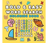 Bold & Easy Word Search Coloring Book.: A Fun and Relaxing Word Search Puzzle Book - Color the Words Instead of Crossing Them Out!