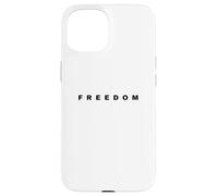 Bold Freedom Tipografia Patriottica Inspirational Word Art Custodia per iPhone 15