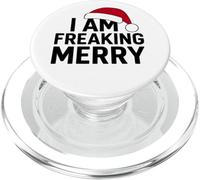 Bold I Am Freaking Merry Festive Humor Holiday Season Tee PopSockets PopGrip per MagSafe