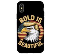 Bold is Beautiful 4 luglio USA Patriotic Funny Bald Eagle Custodia per iPhone X/XS