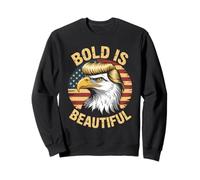 Bold is Beautiful 4 luglio USA Patriotic Funny Bald Eagle Felpa