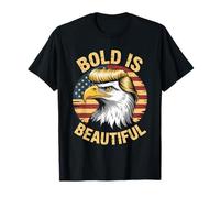 Bold is Beautiful 4 luglio USA Patriotic Funny Bald Eagle Maglietta