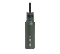 Lässig BOLD Bottiglia per bambini e ragazzi 500 ml in acciaio inox senza BPA a doppia parete/BOLD Double Walled Bottle Stainless Steel Olive