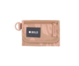 BOLD Lässig Portafoglio per Bambini per la scuola con finestra internaportamonete e scomparti per carte di credito chiusura a strappo/BOLD School Wallet Leaves caramel