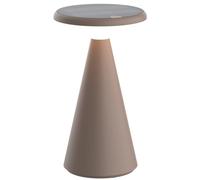BOLD Lampada da Tavolo Solare LED per Interni ed Esterni, Dimmerabile con Controllo Touch, Fino a 6 Ore di Autonomia, IP44, Ricarica Solare e USB, Cavo USB-A a USB-C da 1 m Incluso, Color Tortora