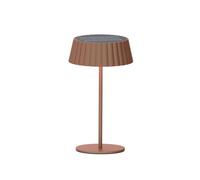 BOLD Lampada da Tavolo Solare LED per Interni ed Esterni, IP44, 2W e 180 lm, Luce Bianco Caldo 2700K, Dimmerabile con Controllo Touch, Ricarica Solare e USB-C, Fino a 6 Ore di Autonomia, Rosso Ruggine
