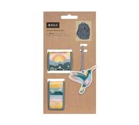 BOLD Set di ciondoli e toppe con chiusura a scatto (2 pezzi)/BOLD Match School Patches Set Paradise