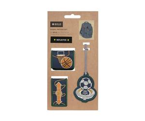 BOLD Set di ciondoli e toppe con chiusura a scatto (2 pezzi)/BOLD Match School Patches Set Sport