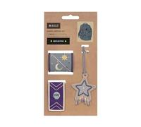 BOLD Set di ciondoli e toppe con chiusura a scatto (2 pezzi)/BOLD Match School Patches Set Universe purple