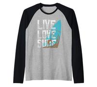 Bold Surfer Lifestyle Design Maglia con Maniche Raglan