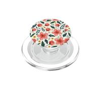 Bold Teal verde foglie rosso rosa fiori floreali PopSockets PopGrip per MagSafe