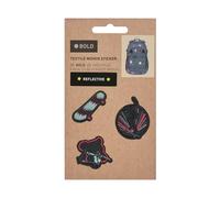 BOLD Textile Woven Sticker adesivi tessili autoadesivi accessori da viaggio-adesivi per bagagli per bambini per scuola (3 pezzi)/BOLD Match Textile Sticker Skater