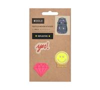 BOLD Textile Woven Sticker adesivi tessili autoadesivi accessori da viaggio-adesivi per bagagli per bambini per scuola (3 pezzi)/BOLD Match Textile Sticker Diamant