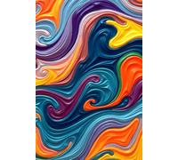 Bold Texture and Color Abstract Impasto Design Journal: a DOT GRID notebook for self-expression