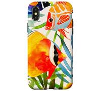 Bold Tropical Fish Patter per gli appassionati di acquari e arte della natura Custodia per iPhone X/XS