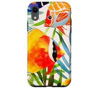 Bold Tropical Fish Patter per gli appassionati di acquari e arte della natura Custodia per iPhone XR