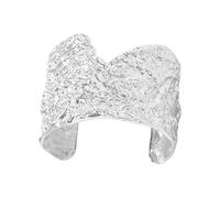 Bold Unisex Industrial Styles V Scanalatura Testurizzata Bracciale in Ferro Punk Ispirato Braccio Ispirato Gioiello A Forma Latte A Forma Bracciale Urbano Grunge Cuff