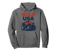 Bold USA Monster Truck Design Felpa con Cappuccio