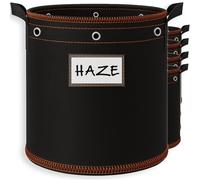 BOLDiX Growbags | Vasi in tessuto non tessuto da 400 g/m² con tasca impermeabile per etichette e fori per LST (allenamento a basso stress) | Sacco per piante riutilizzabile e senza BPA (5 x 11 litri)