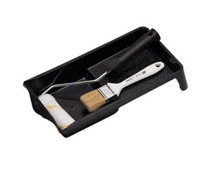 Boldrini Kit Pittura Pareti con Mini Rullo 10 cm, Vaschetta e Pennello - Set per Idropitture e Pitture Lavabili - Rullo Vernice per Pareti Interne e Ritocchi