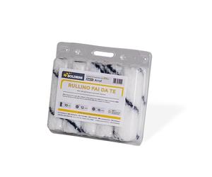 Boldrini mini rullo per pittura da 10 cm - Box 10 pz, ideali per Idropitture, lavabili e quarzi - Mini rullo per vernice per pareti e soffitti - Tessuto Poliestere 12 mm