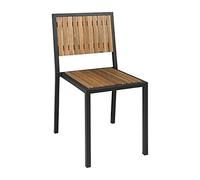 Bolero Chaise en Acier & Bois d'Acacia - Lot de 4