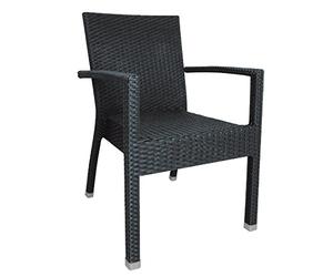 Bolero DL477 poltrona in rattan, antracite (confezione da 4)