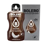 Bolero Drink 24 Bustine 3 gr grammi Sticks Frutta Preparato Polvere Solubile Per Bevanda Fresca in Acqua Prodotto, 72 grammi dolcificato alla stevia (Coconut)